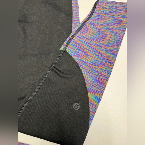 Lululemon Love Revealed Tight – Black with Rainbow Detail – Size 8 - Picture 7 of 7